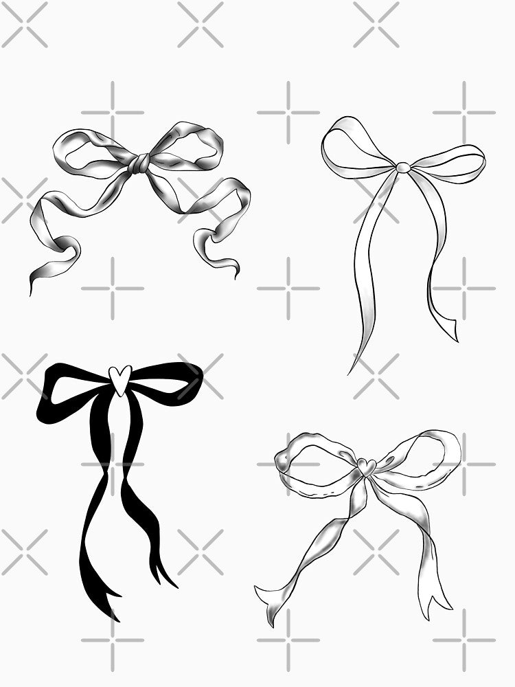 bows set of 4 by delicate-pov