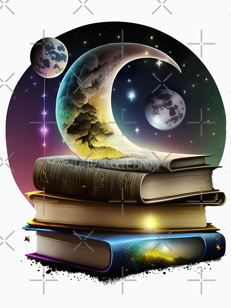 Halloween nighttime vintage books. by PawsandPages