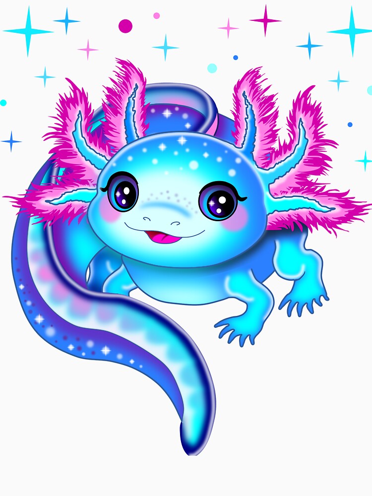 Cute Axolotl Galaxy Starry Sky by LESSILU