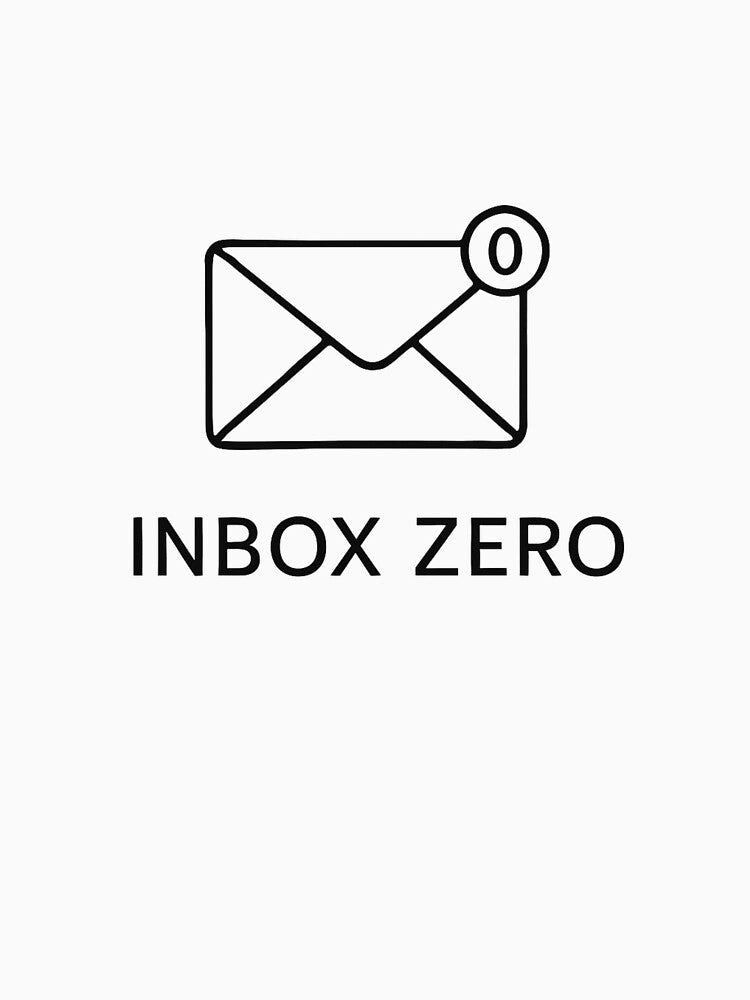 Inbox Zero Dream Minimal Line Art T-Shirt by TeeNiverse-0000