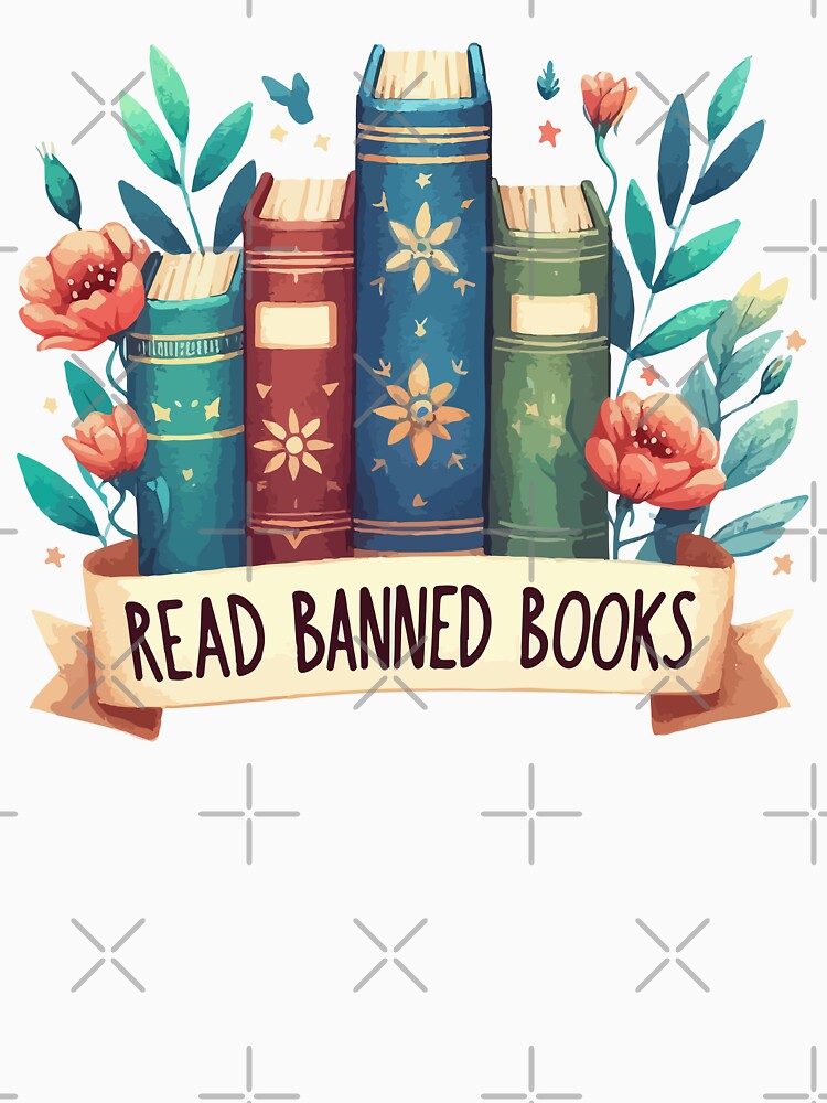 Read Banned Books Watercolor by TomFrontierArt