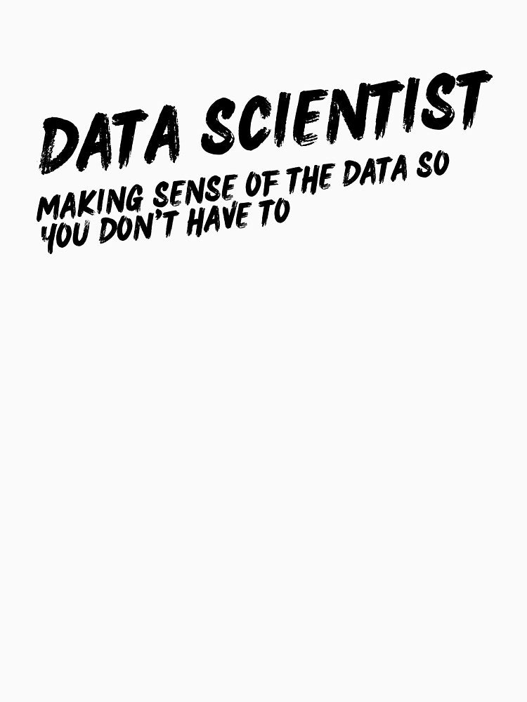 Data Scientist Fun and Witty Description | Lowest Price on Site by The Plain Color Shop