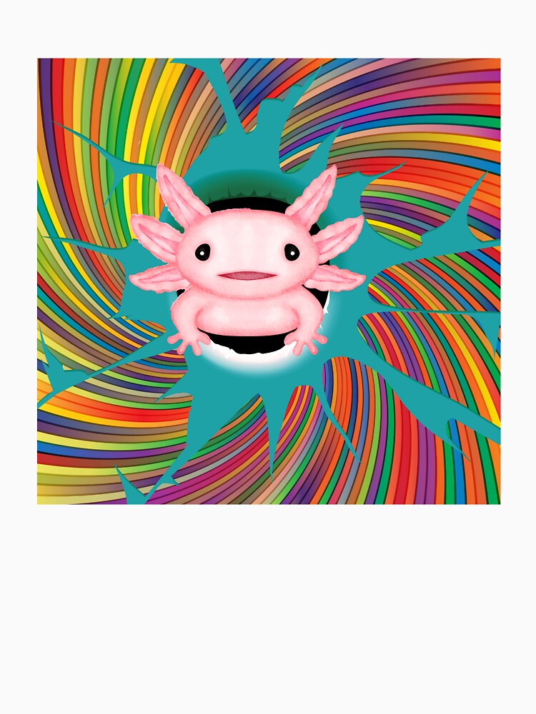 Cute Pink Axolotl - rainbow axolotl , funny axolotl by abeautifulife