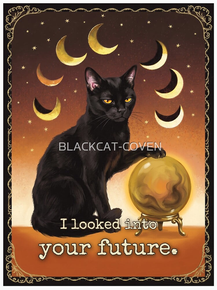 High Priestess Tarot Cat I Looked Into Your Future Nope by BLACKCAT-COVEN
