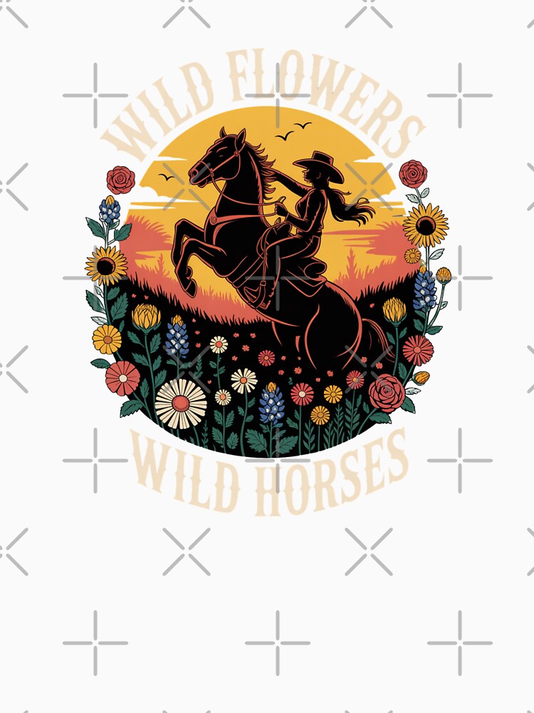 Wild flowers and wild horses - Cowgirl Image by EliteShadow