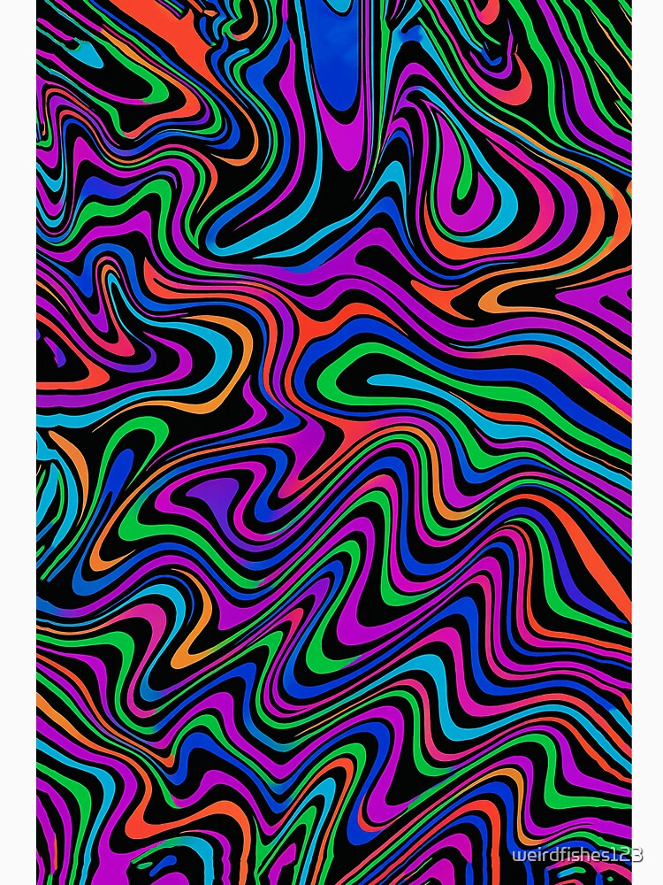 Psychedelic Neon Swirl Pattern – Trippy Abstract Design for Color Lovers & Rave Style Gifts by weirdfishes123