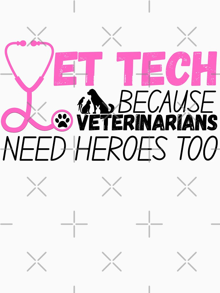 Vet Tech because veterinarians need heroes too: Pink by Rooted Creations