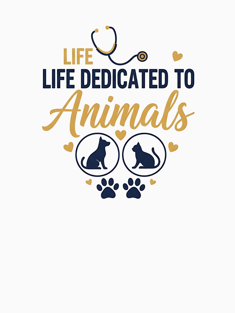Life Dedicated to Animals Shirt – Veterinarian Technician Gift Tee by Muzgle