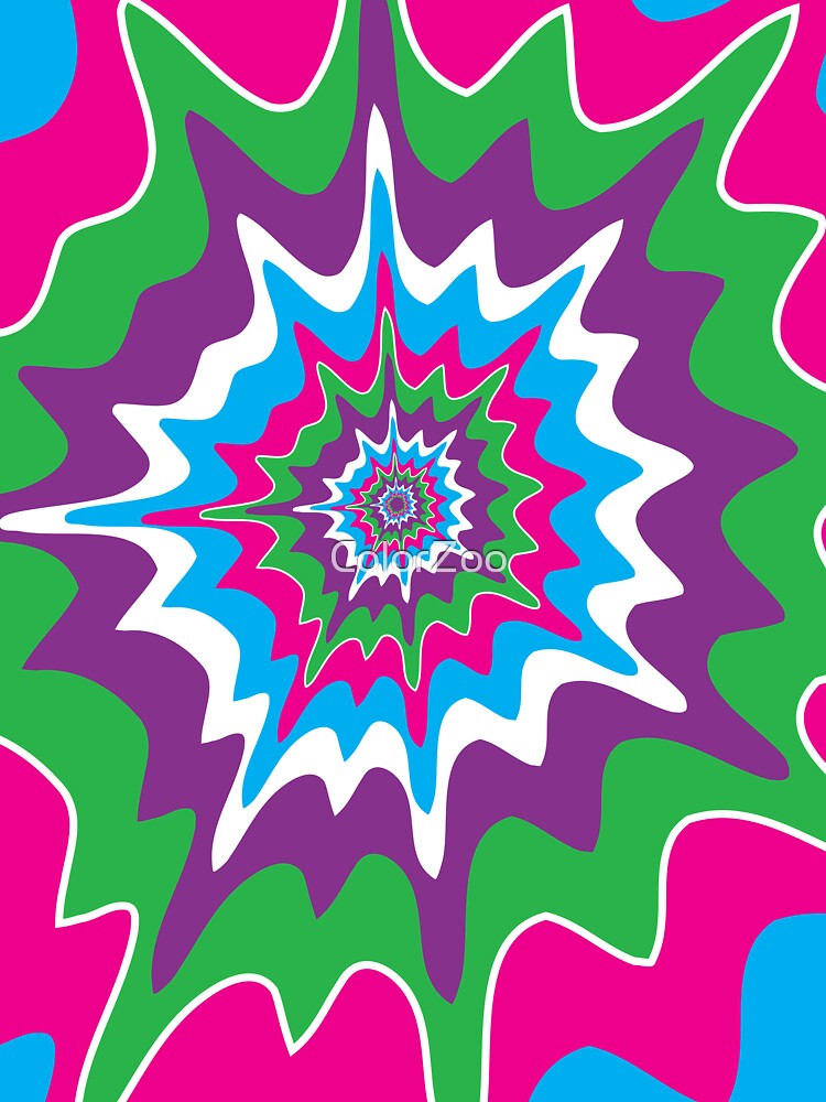 Trippy Psychedelic Neon Colors by ColorZoo