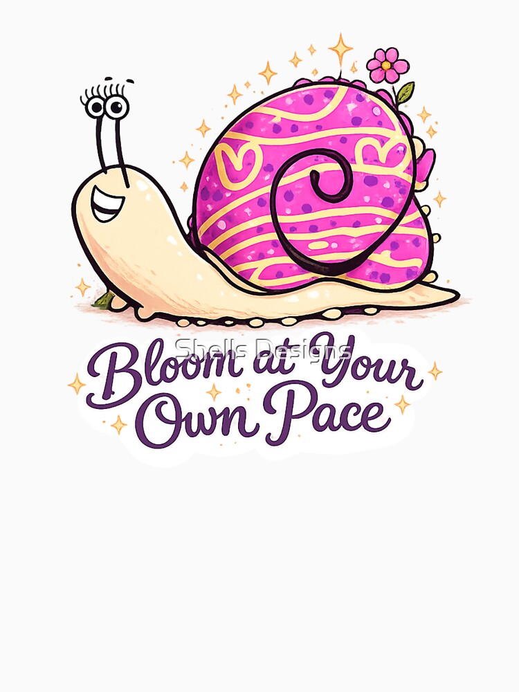Bloom at your own Pace Snail art by Shells Designs