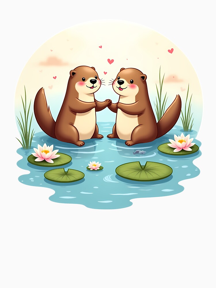 Otters Holding Hands Poster by rizqy