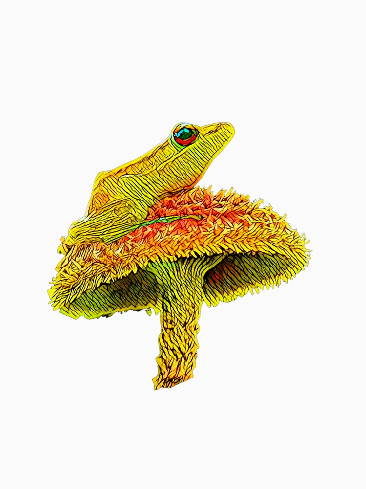 Cute Froggy on a Mushroom by Kid-Genius