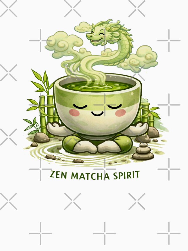 Japan Zen Matcha Spirit - Cute Kawaii by Myra365Art