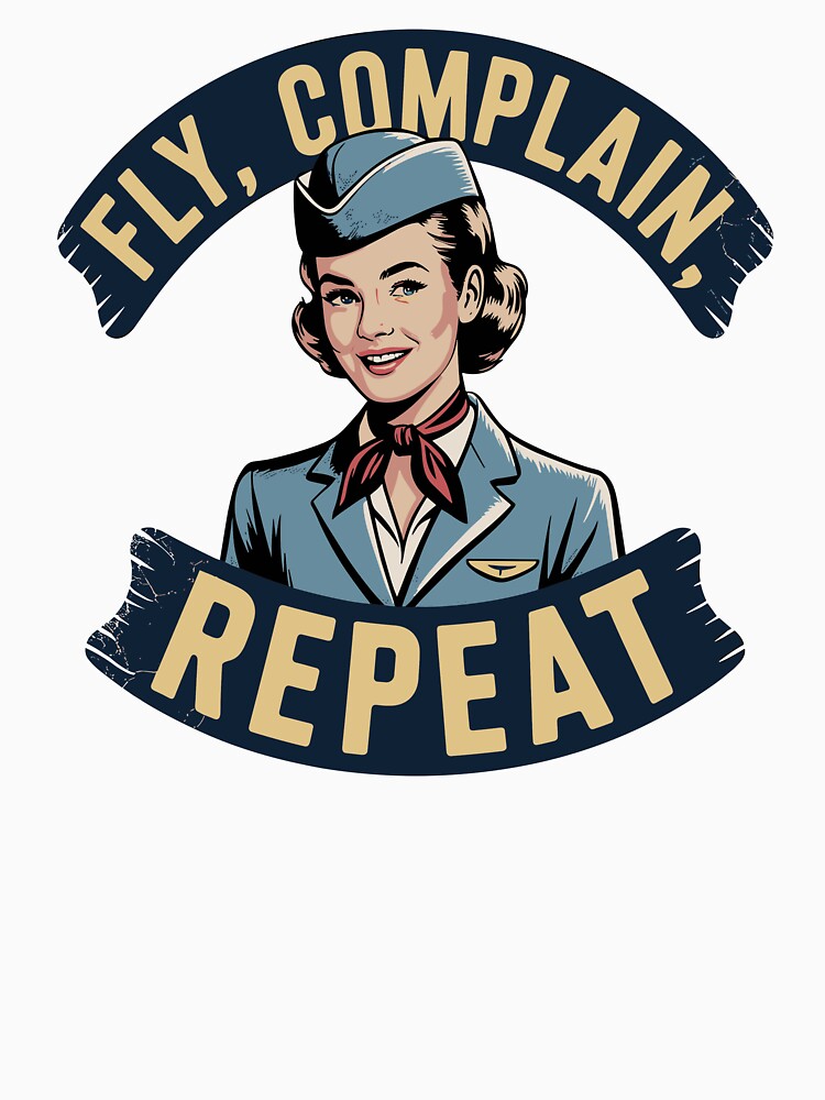 vintage sarcastic funny flight attendant by CabinChaos