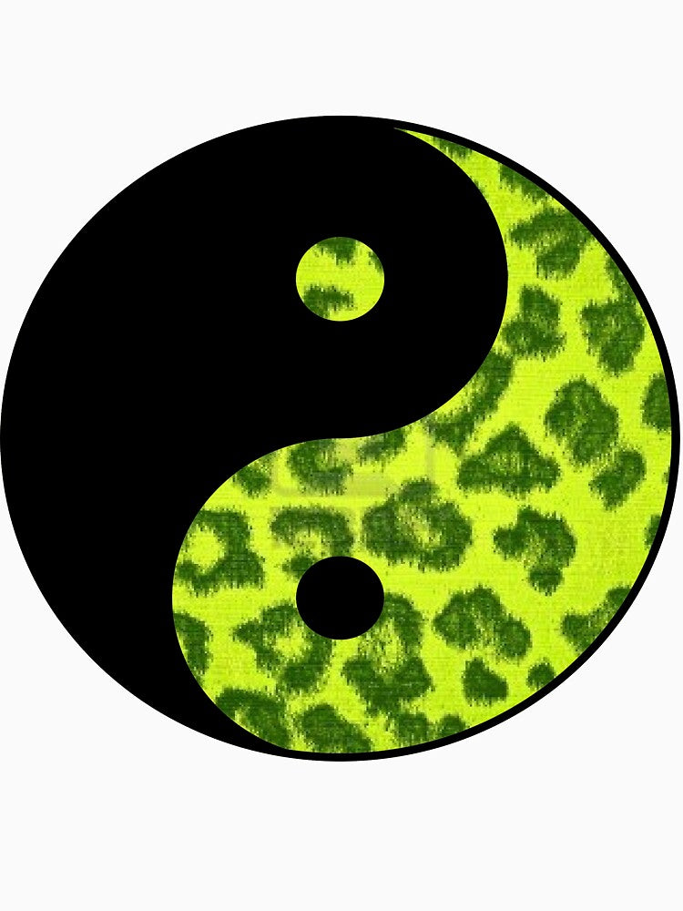 90'S Grunge Neon Rave ACID Ying Yang Hipster Peace Symbol by wakpowwallop
