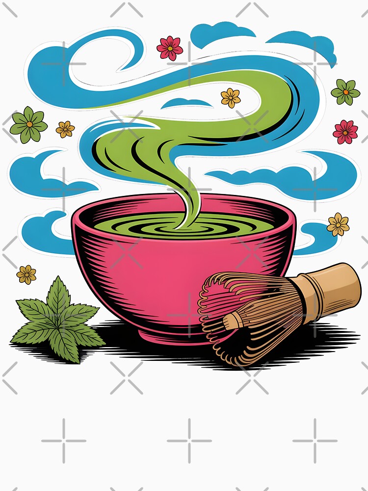 Psychedelic Japanese Matcha Bowl Art by Luadline