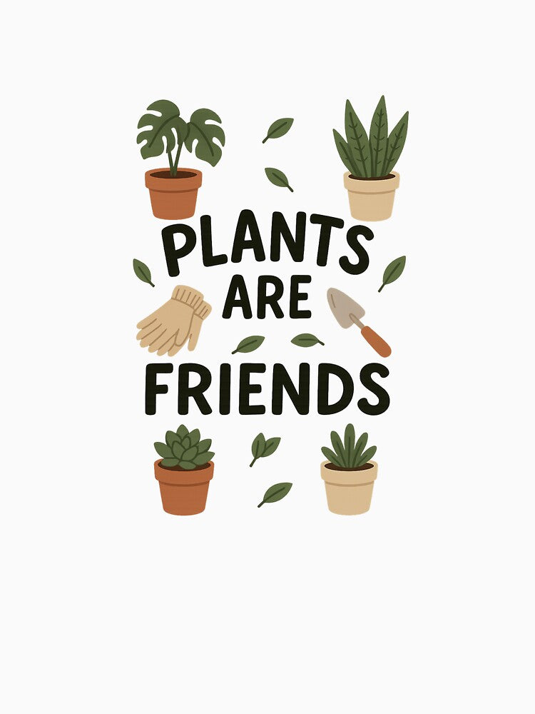 Plants Are Friends | Funny Plant Lover Quote by Radgraphic