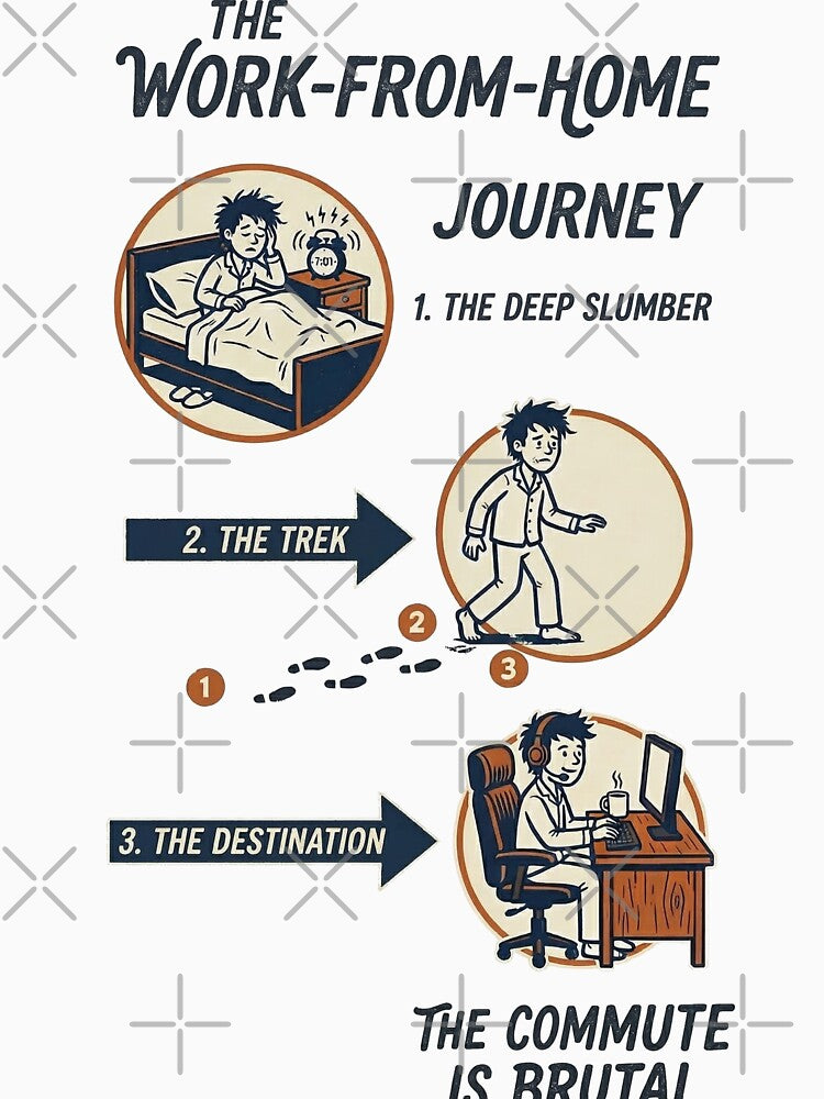 Work From Home Life World's Shortest Journey by ArtsyWishesShop