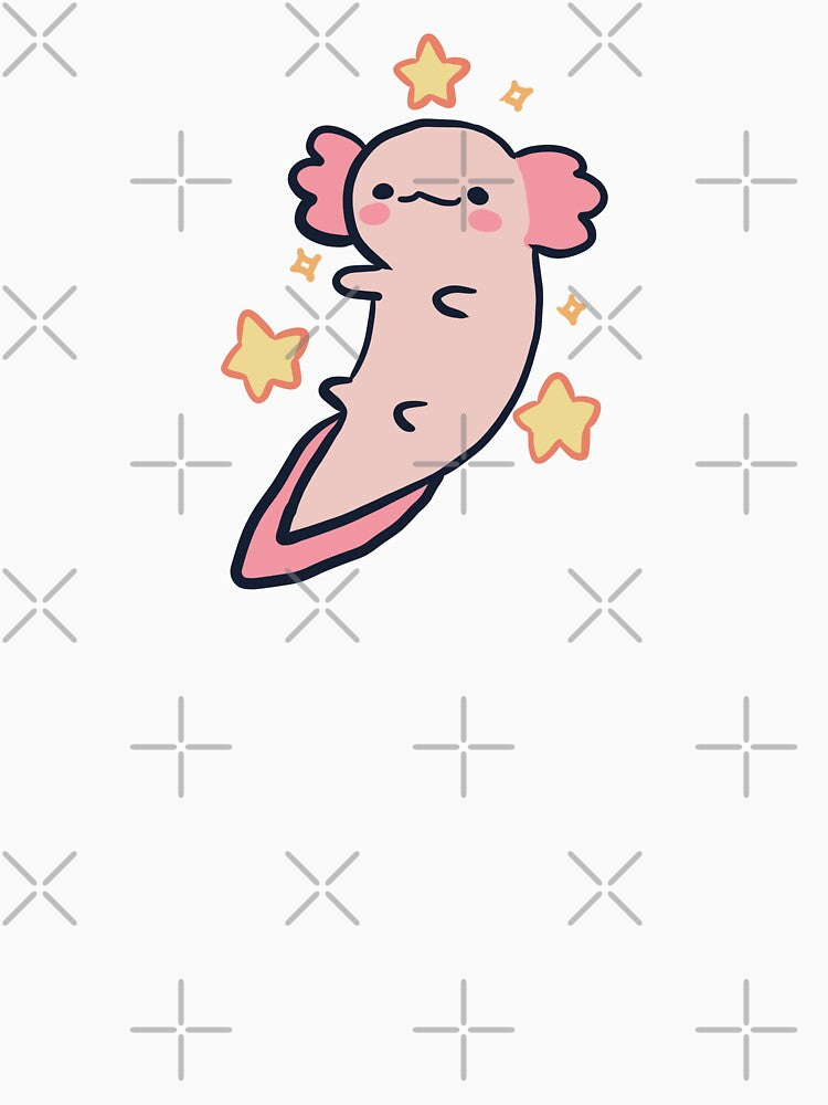 Cute Axolotl with stars by Artofmayara