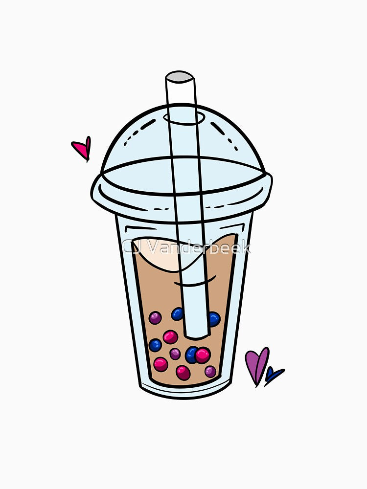 Bisexual Pride Bubble Tea by CJ Vanderbeek