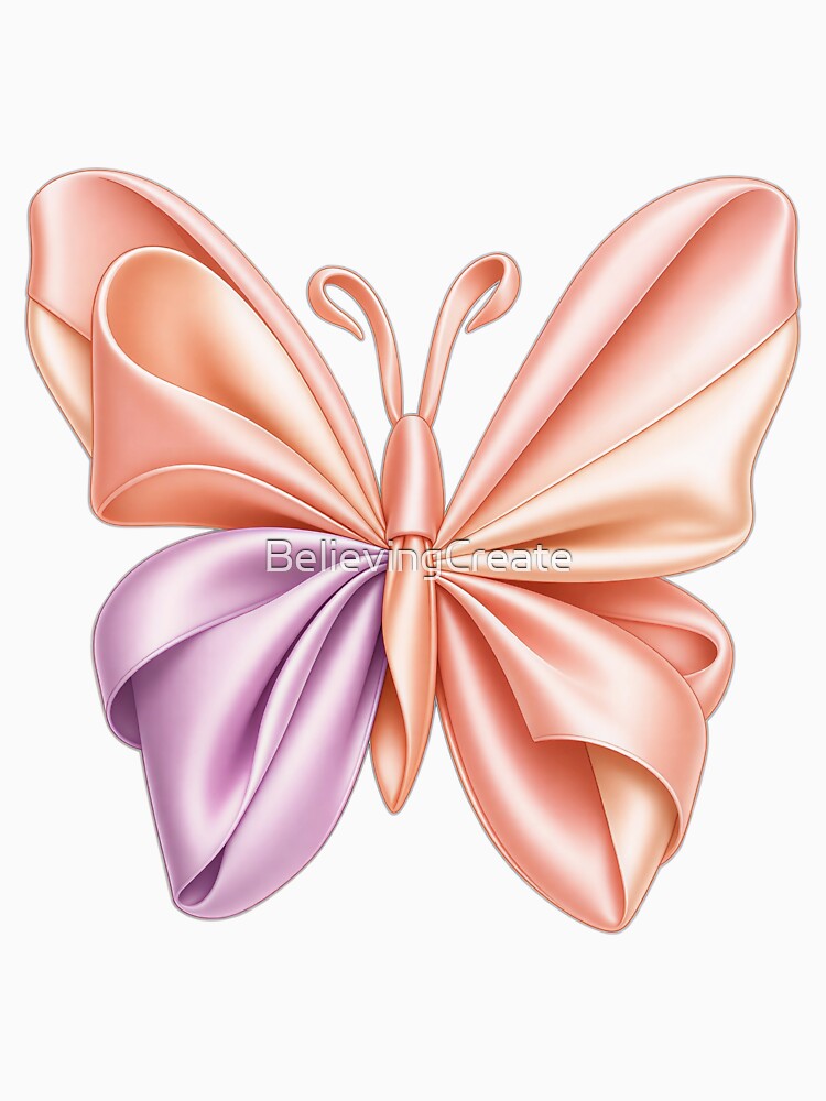 Satin Ribbon Butterfly | Coquette Aesthetic Bow Butterfly by BelievingCreate