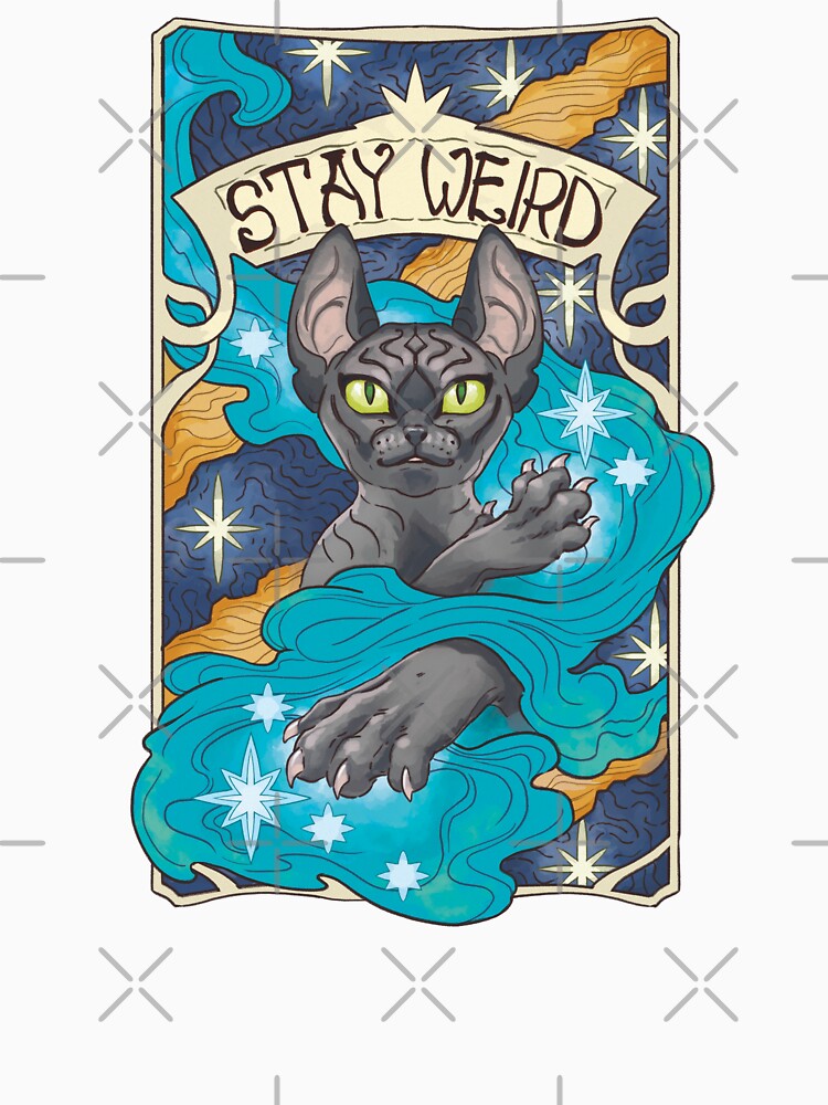 Stay Weird Art Nouveau Cat by StillWinter