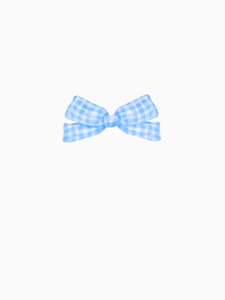 Blue Gingham Bow by Pinprint