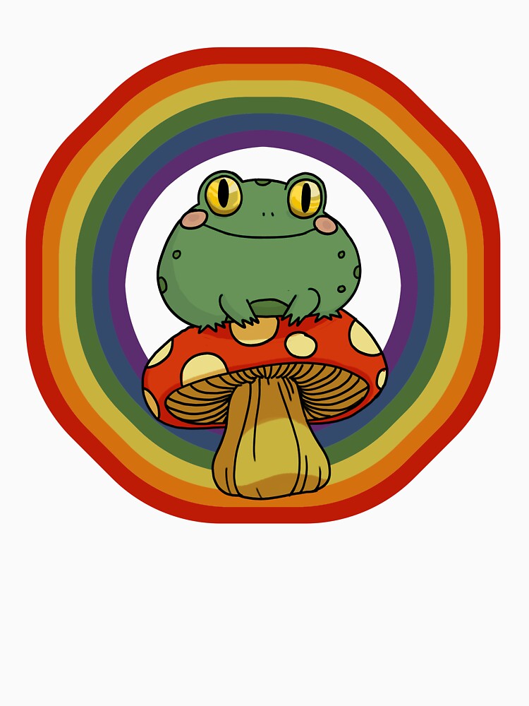 gay frog on a mushroom by gayliott