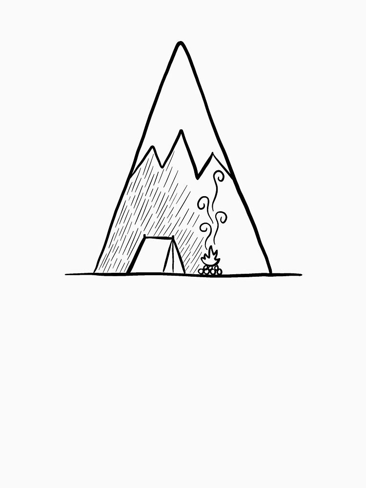 Digital Nomad: Camping Mountain Campfire design by ChriseryMerch