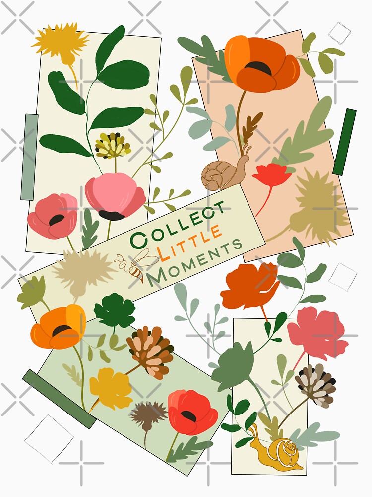 Poppy Wildflower Rectangle Botanical Pattern by Vibria Pattern Studio