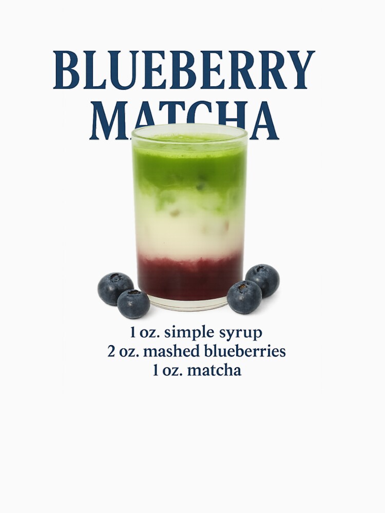 Blueberry Matcha Latte Recipe – Aesthetic Layered Drink Art by lucyjohnsn