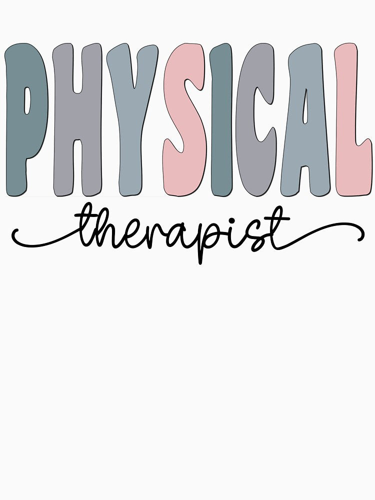 Physical Therapist Pastel Funky Retro Script Design by mysticblvd