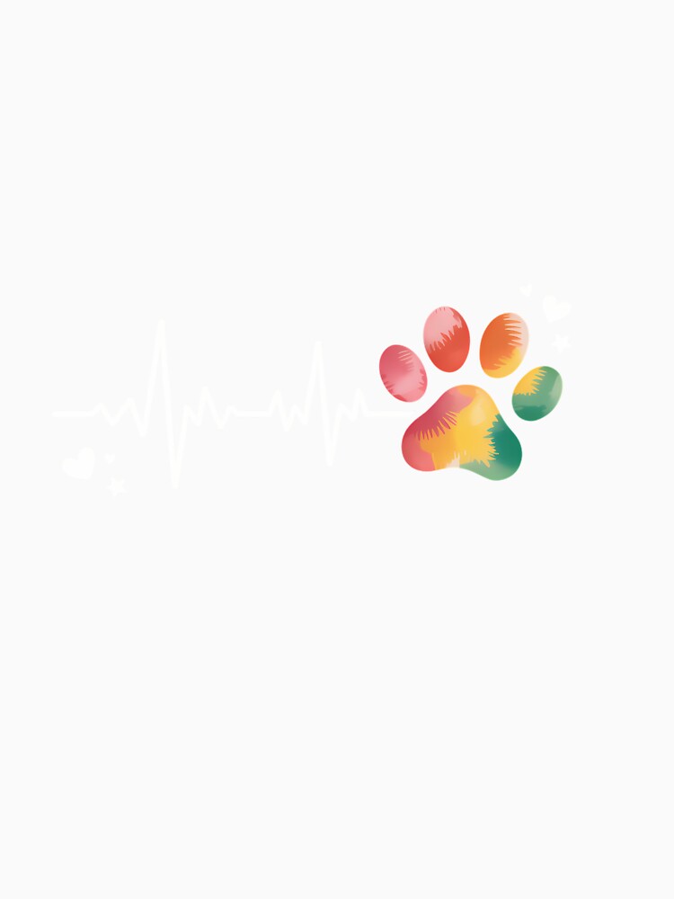 Cute Veterinarian Rainbow Paw Heartbeat Vet Tech by pisliturabcons