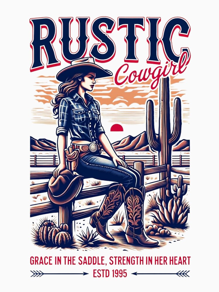 Rustic Cowgirl Aesthetic - Western Style Vintage Design by Colorful-Garden