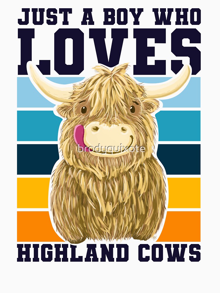 Funny Highland Cow by brodyquixote