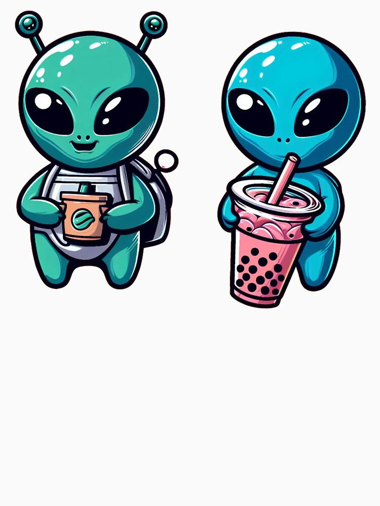 Bubble Tea lover Alien by kewttiestore