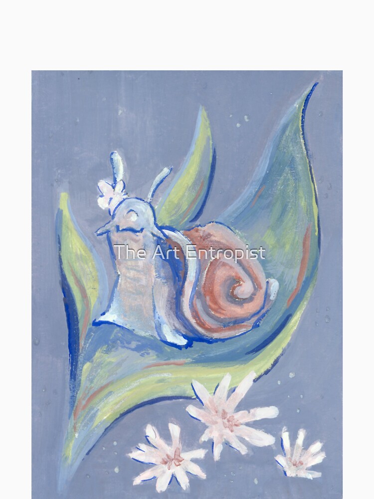 Leaf Snail Vintage Floral | Glitter and Gouache series by The Art Entropist