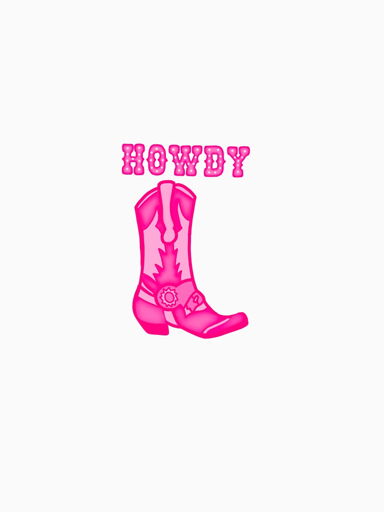 Pink Cowgirl Boot Howdy by jascottnc4
