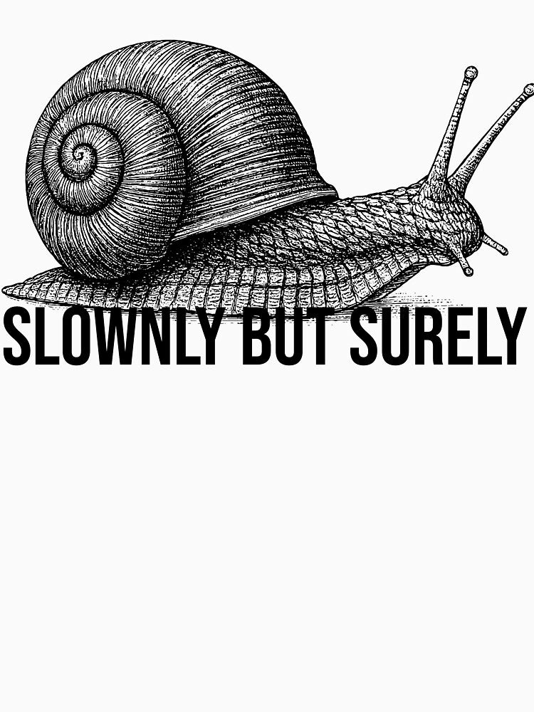 Slownly But Surely – Minimalist Snail Design by xndrlab