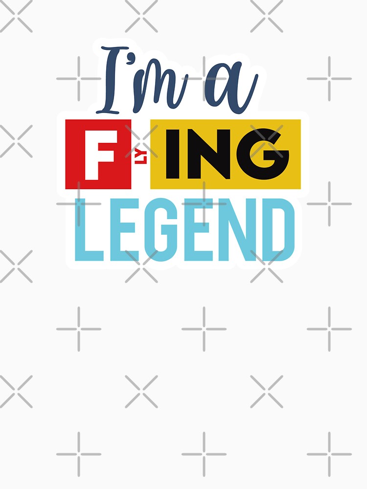 Flight Crew design Pilot & Stewardess Flight Attendant - I am a flying legend by AviationArtists