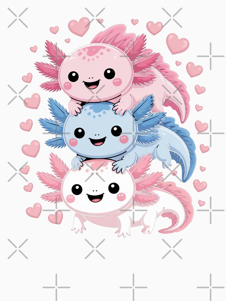 Axolotl Stack Cute Kawaii Animal Lover by Gogetgiggles