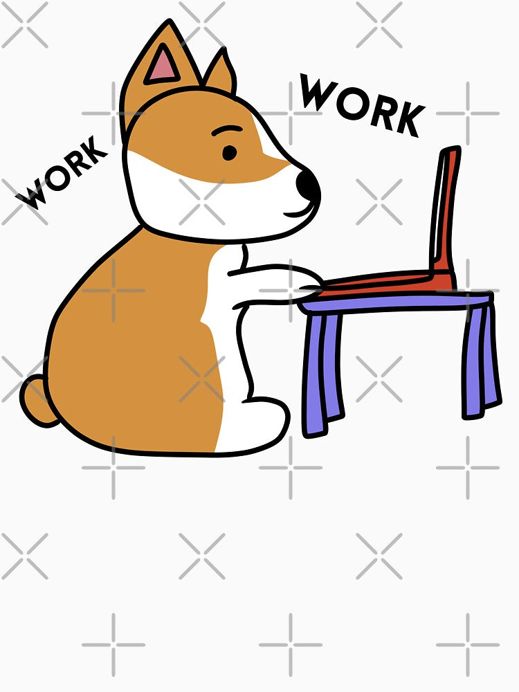 Work From Home Corgi by PetRockers