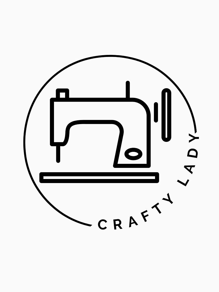 Crafty Lady sewing machine design by PaperViewStore