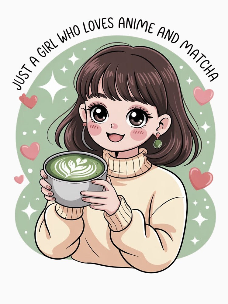 Just a Girl Who Loves Anime and Matcha Classic T-Shirt by Kritsanasupha