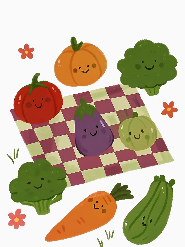 Cottagecore Cute Veggie Picnic by Napxcha