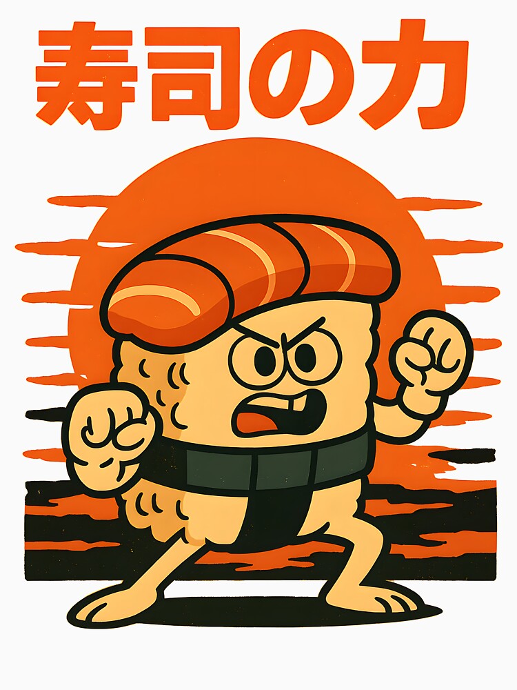 Sushi Power – Funny Kawaii Fighter Design by ARS ORBA