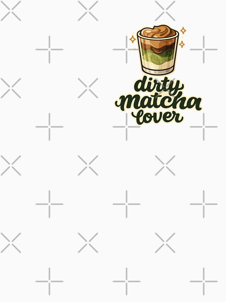 Dirty Matcha Lover Aesthetic Latte Coffee Design Sticker by RedCircleArt