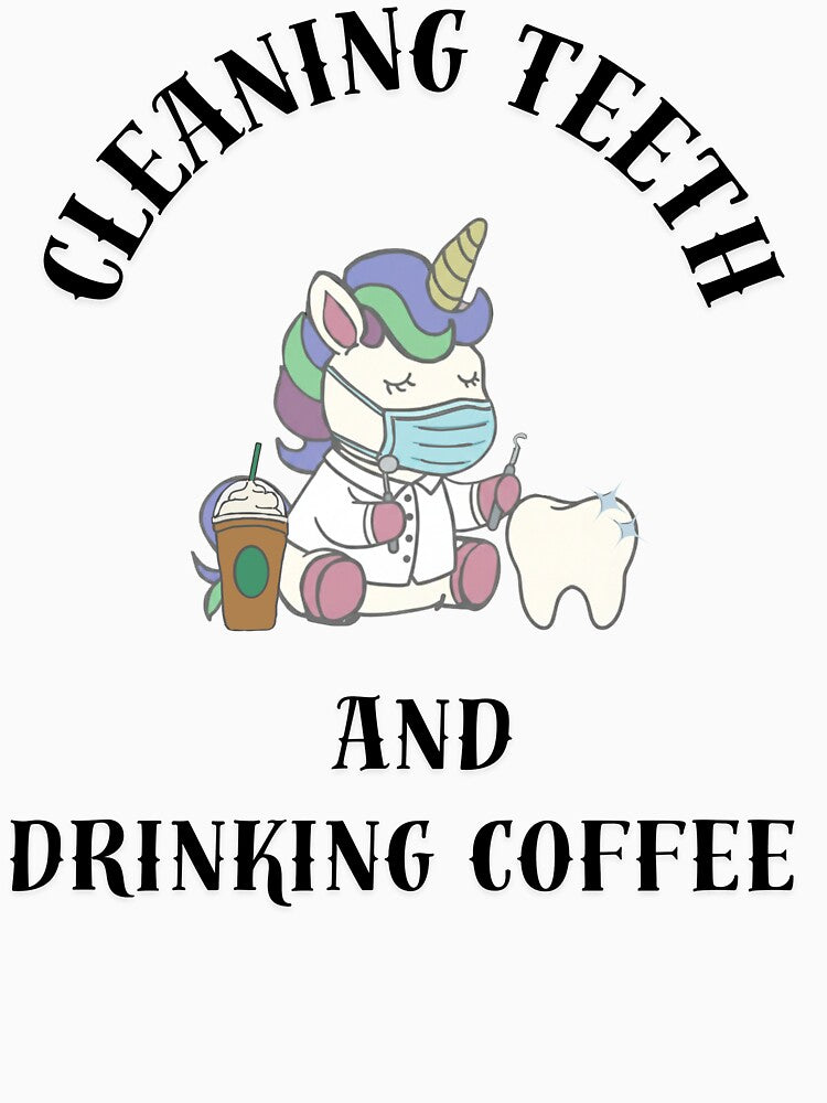 Dental hygienist  drinking coffee by TaraPen