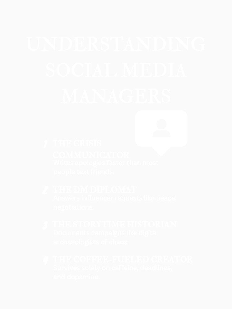 Understanding Social Media Managers – Funny Definitions for Marketers – Black by PsyFlow35