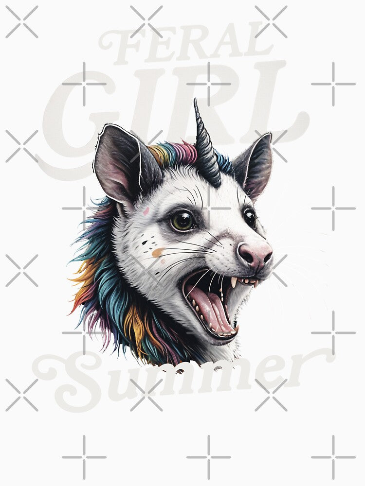 Feral Girl Summer Opossum Funny Chaotic Meme Trend Design For Women by G350